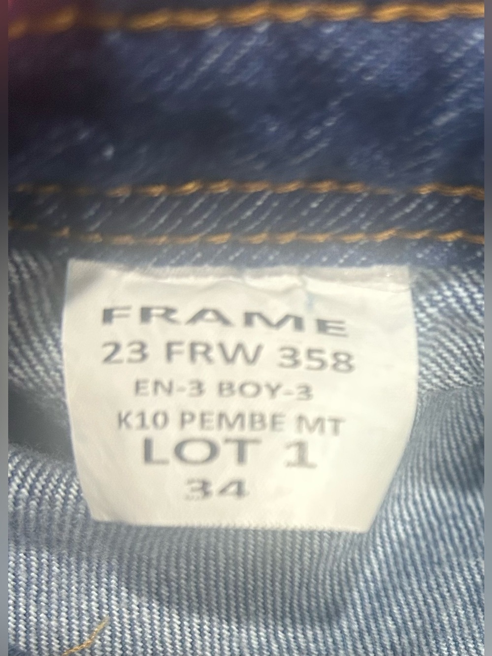 Frame SZ 34 Denim Blue Sailor Snap Denim Mini Skirt/Waist 40” - Picture 8 of 9